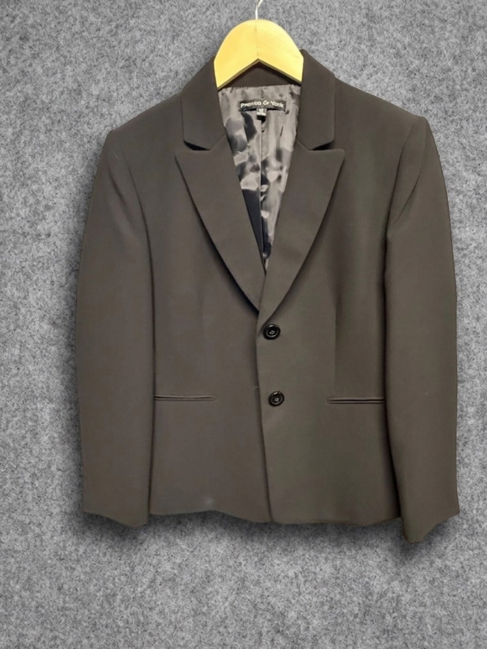 Preston & York Black Blazer Jacket Size 10 Classic Office Corporate Academic